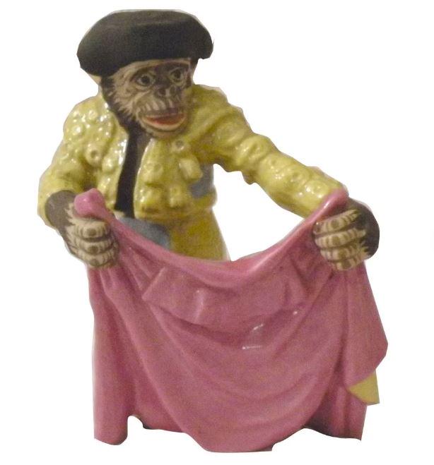 Modern "Monkey Toreador" Resin & Enamel Sculpture (1 of 5)