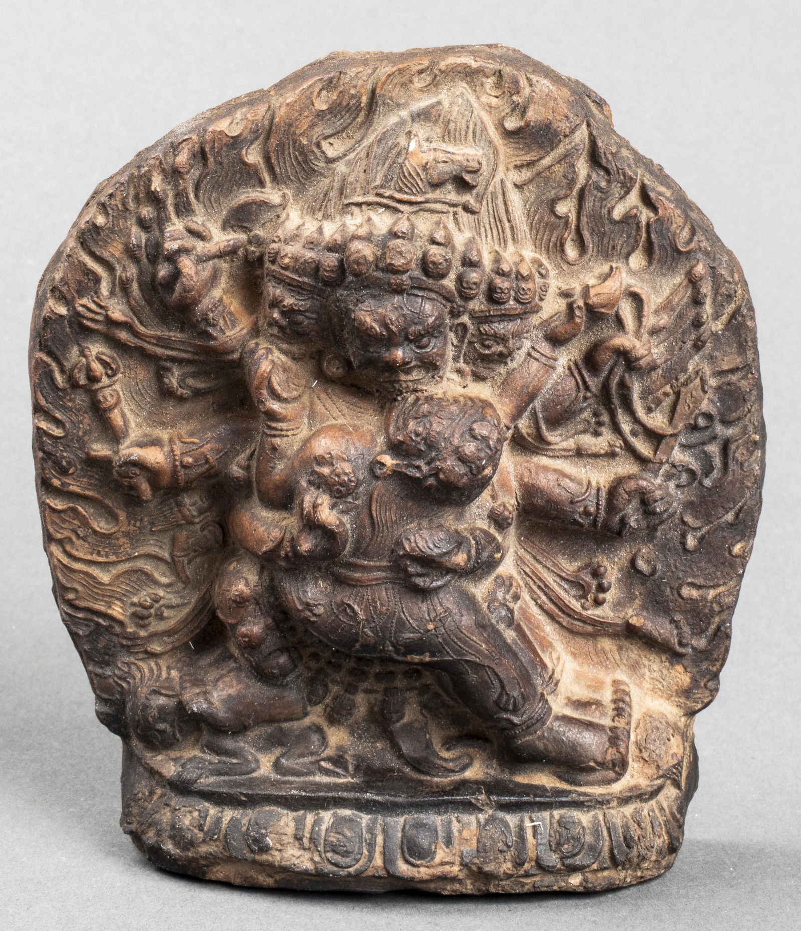 Tibetan Carved Pottery Figure of Hevajra (1 of 4)