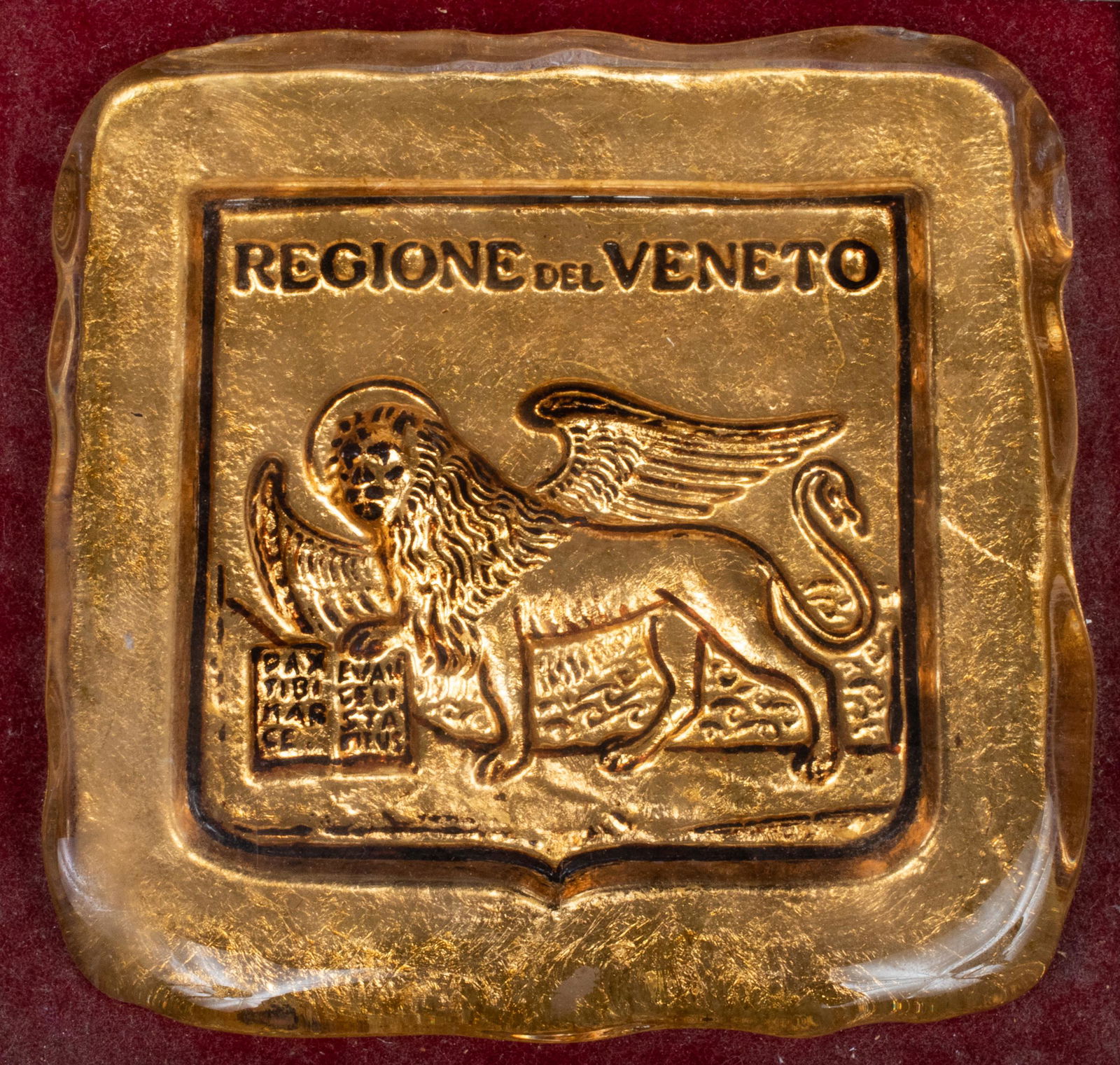 Venetian Glass Framed Glass Lion Plaque (1 of 8)