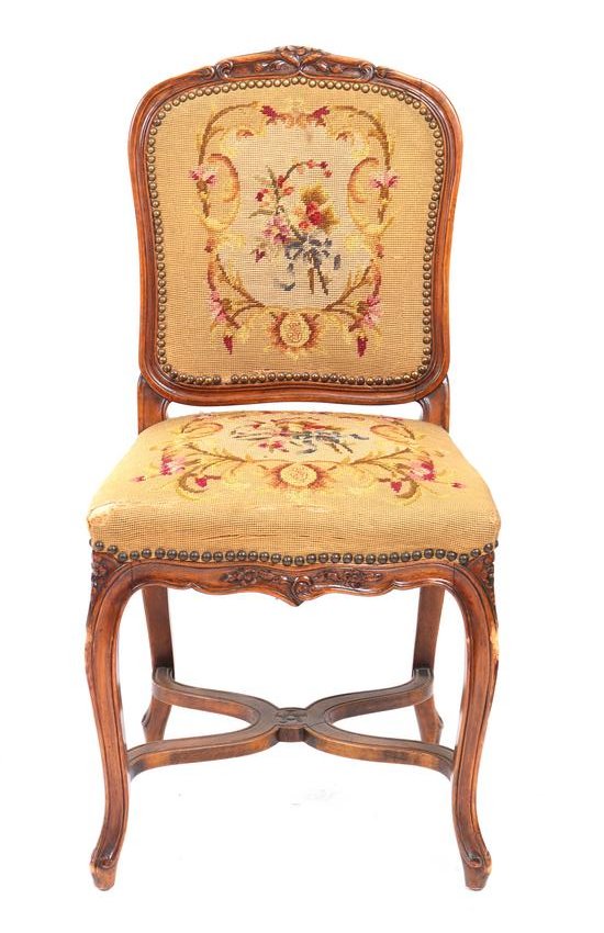 Victorian Manner Needlepoint Side Chair (1 of 5)