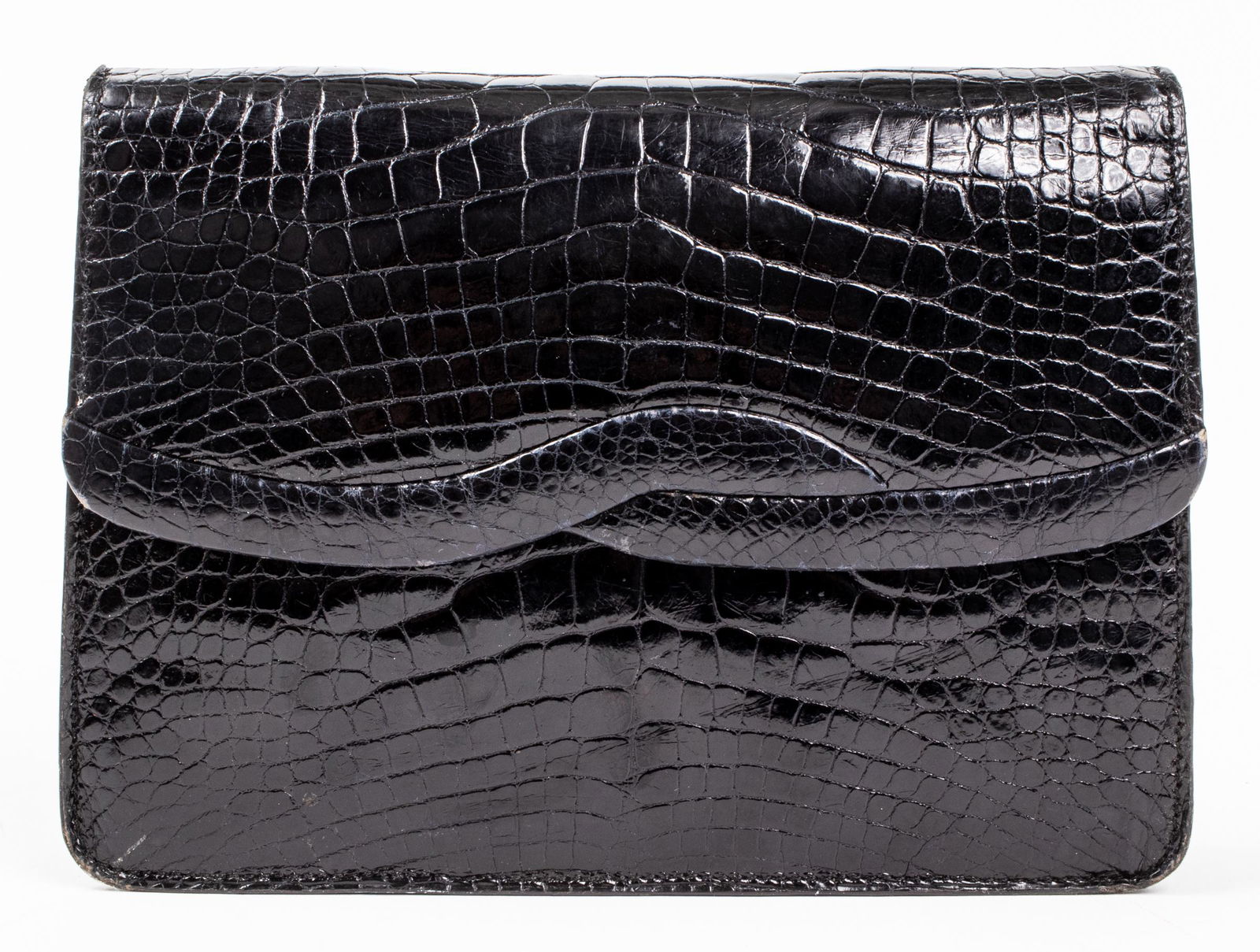 Kuc Black Alligator Convertible Clutch Handbag (1 of 5)