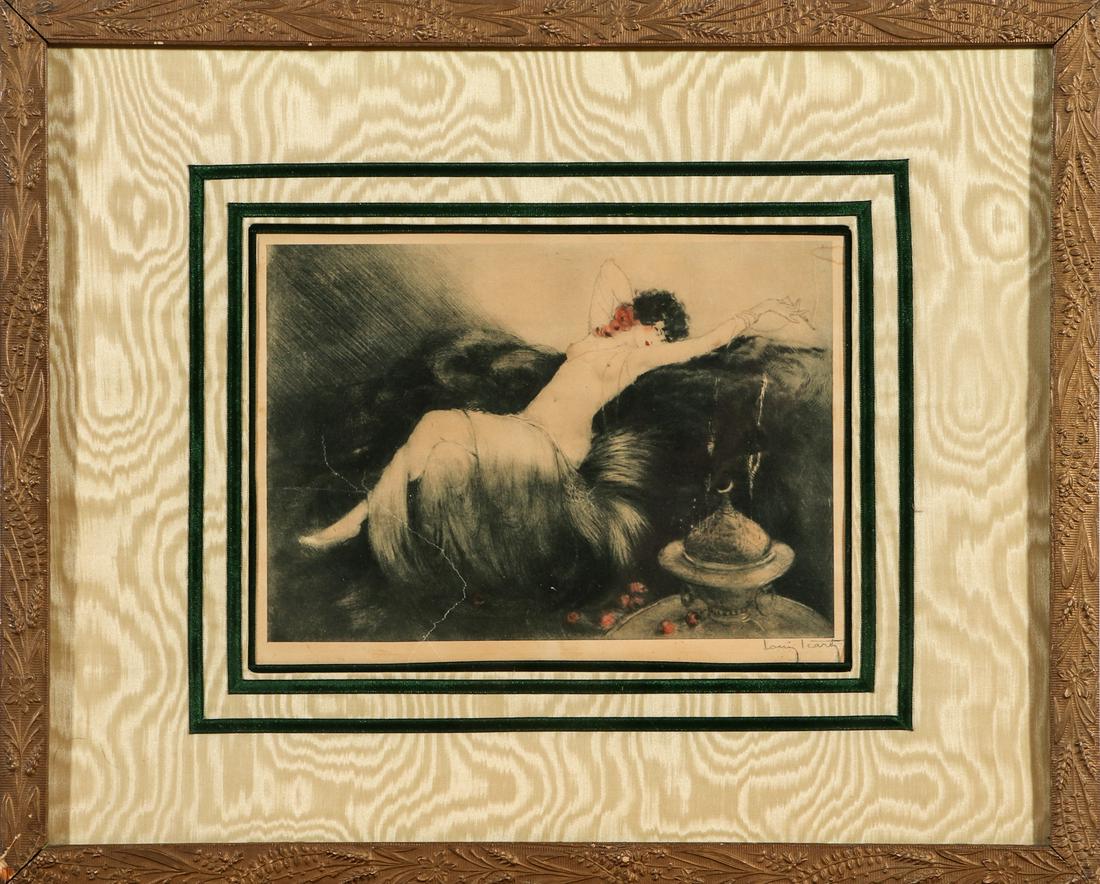 Louis Icart “Fumée” Colored Etching (1 of 3)