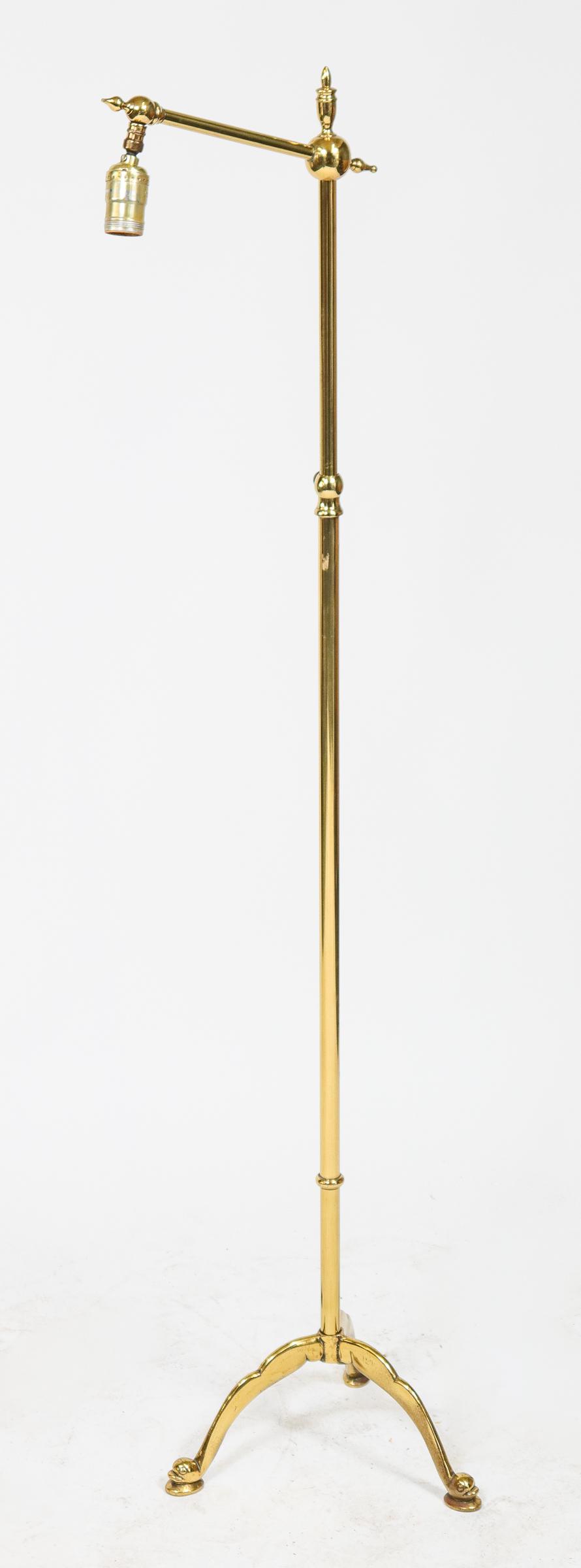 Albert Hadley Attrib. Brass Tripod Foot Floor Lamp (1 of 2)