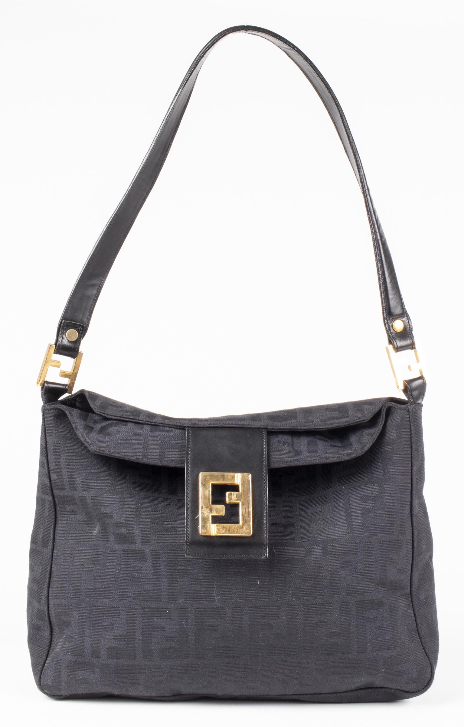 Black Nylon And Leather Monogram Handbag (1 of 5)