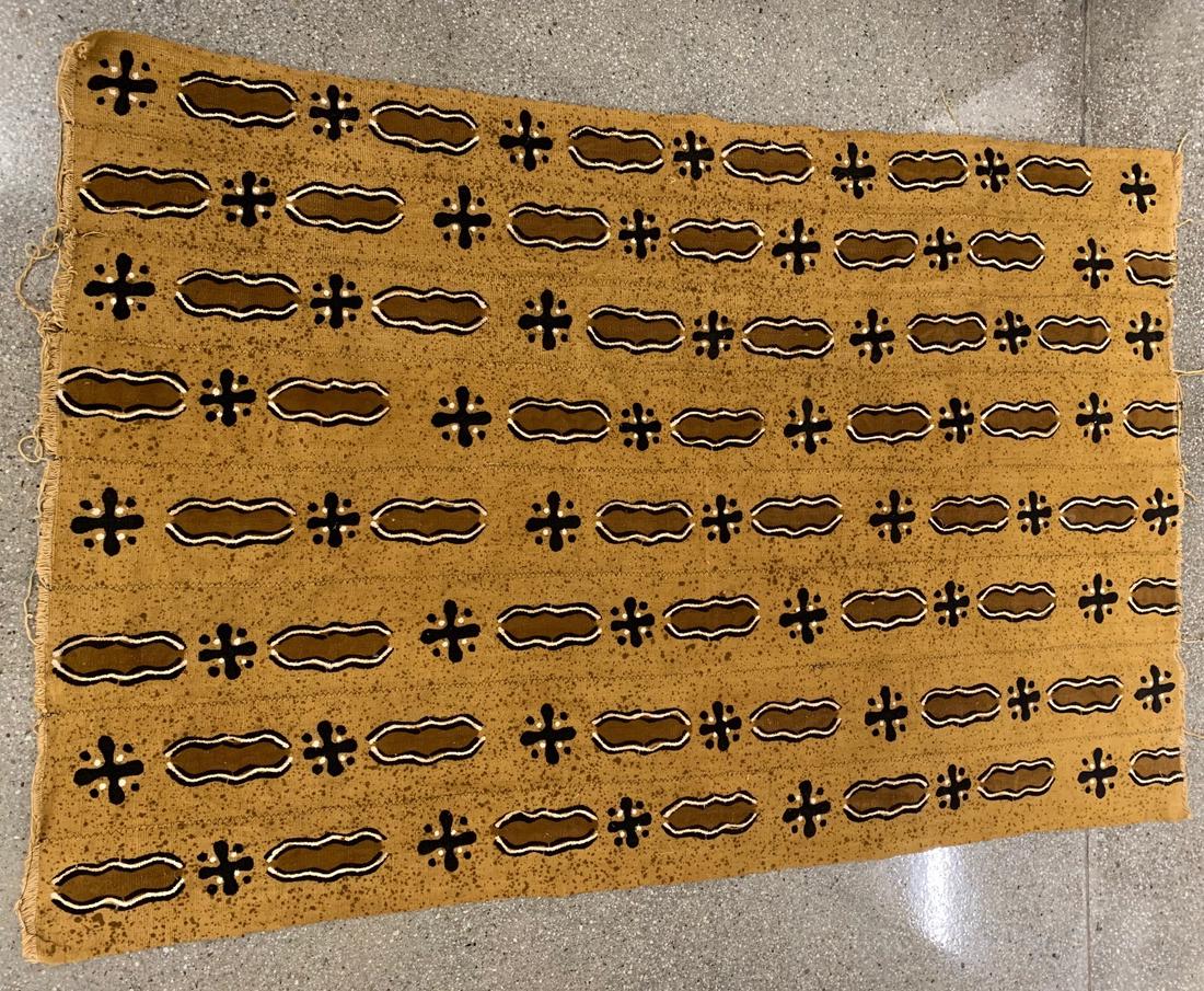 Mid-Century Modern Bogolan Mud Cloth Textile 5 x 3 (1 of 4)