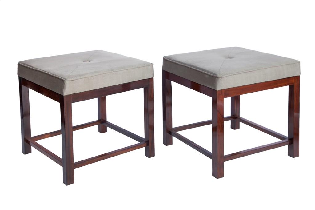 Brazilian Mid-Century Modern Jacaranda Stools, Pr (1 of 4)