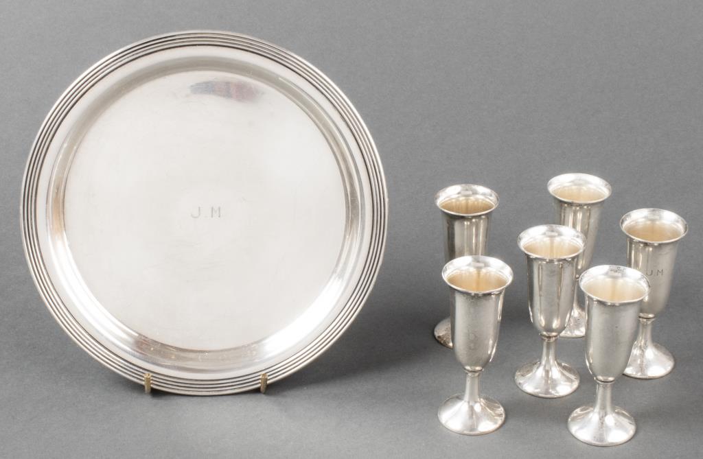 Cartier Sterling Silver Cordials & Tray (1 of 10)