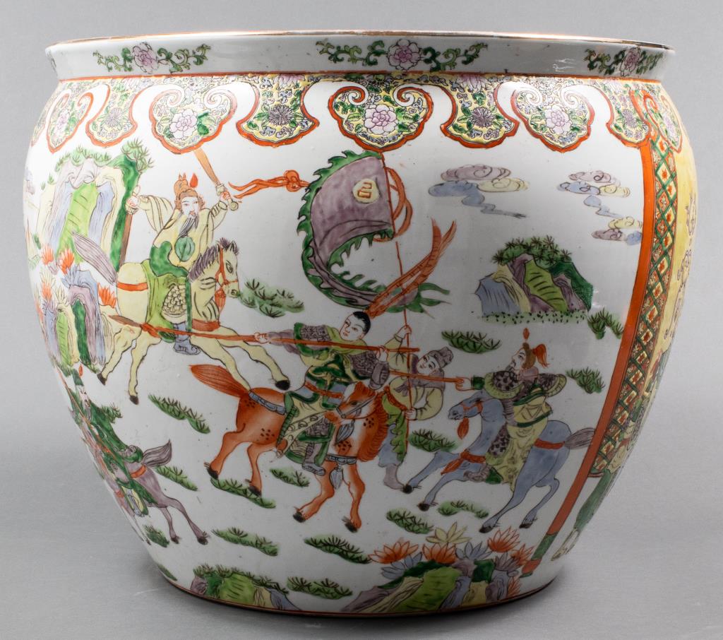 Chinese Famille Verte Porcelain Jardiniere (1 of 11)
