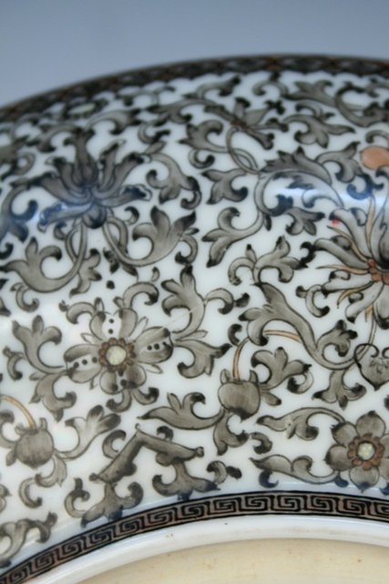 Chinese Porcelain Polychrome Dish 20th C. - 10