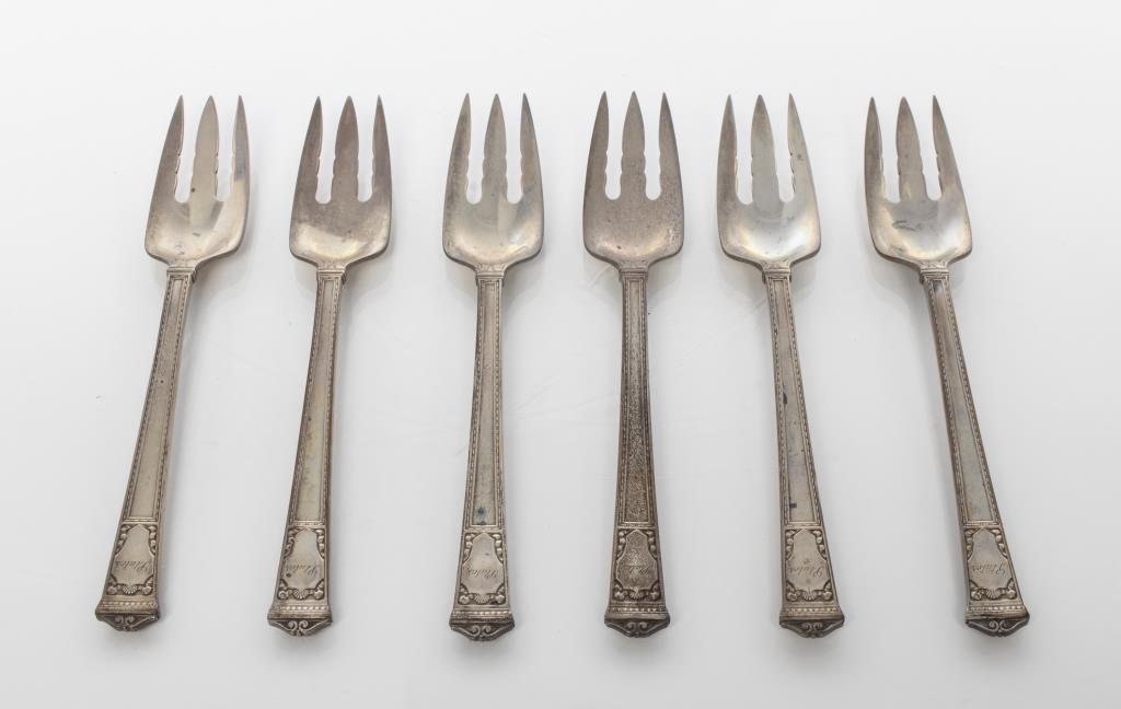 Tiffany & Co. "San Lorenzo" Silver Salad Forks, 6 (1 of 9)
