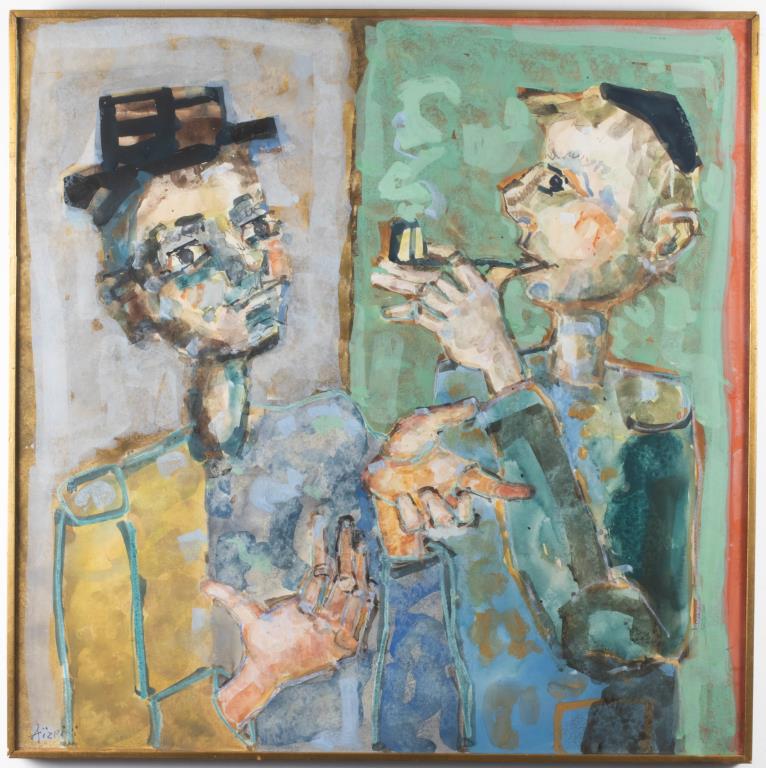 Paul Aizpiri "La Palabre" Watercolor & Gouache (1 of 11)