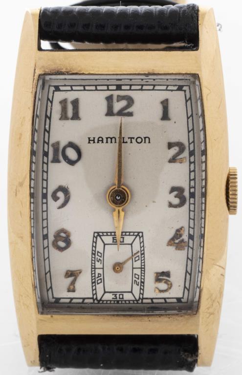 14K Yellow Gold Vintage Hamilton Watch, c. 1940's (1 of 16)