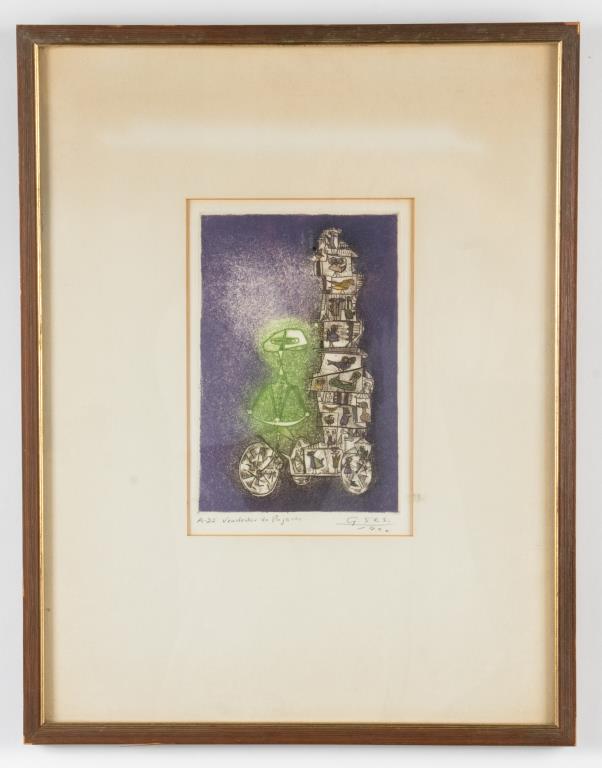 Guillermo Silver "Vendedor de Pajaros" Etching (1 of 5)