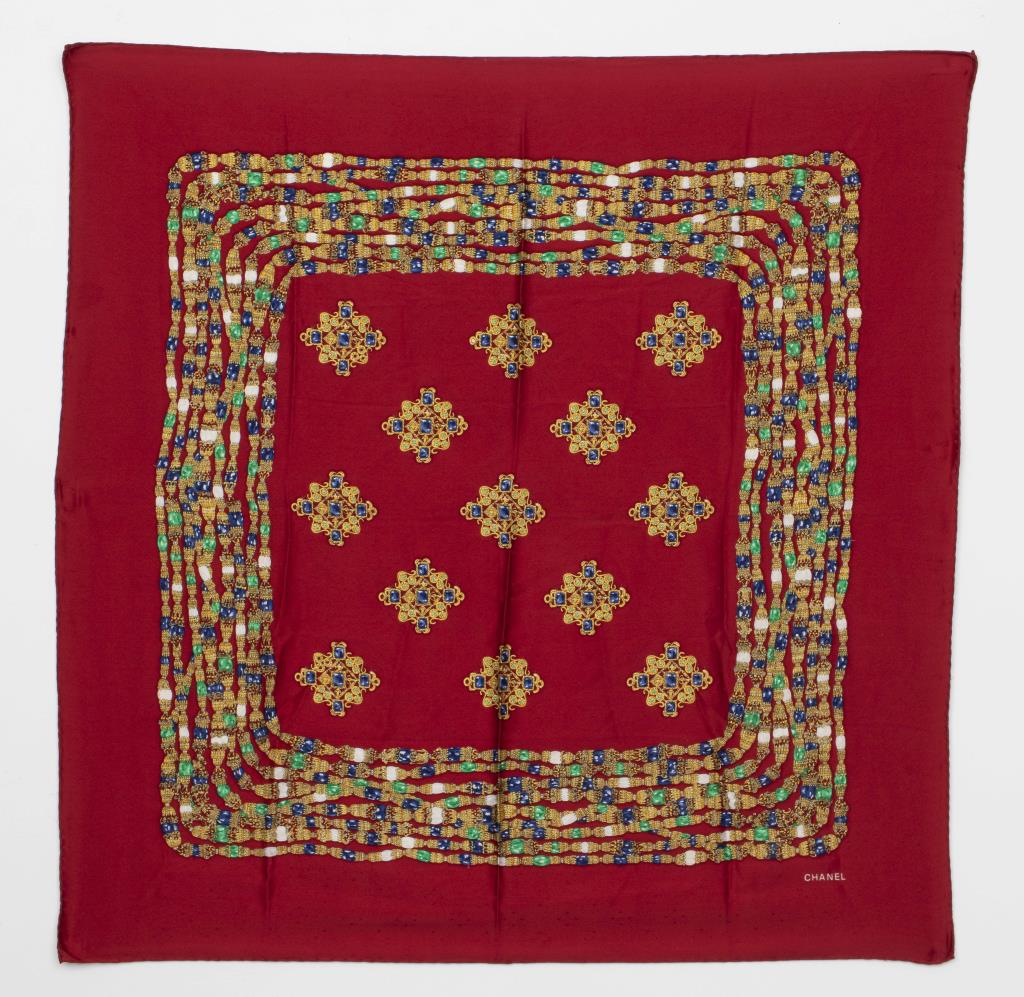 Chanel "Jewelry" Silk Scarf (1 of 5)