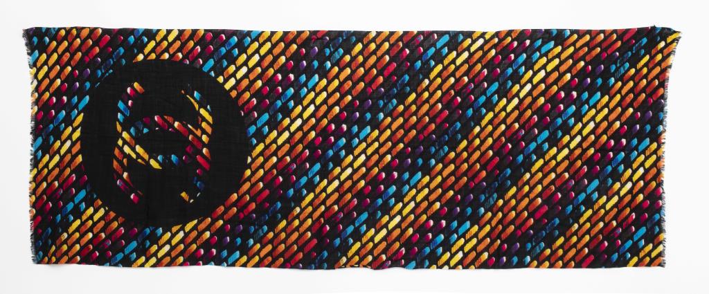 Chanel Cashmere Multicolor Logo Scarf (1 of 5)