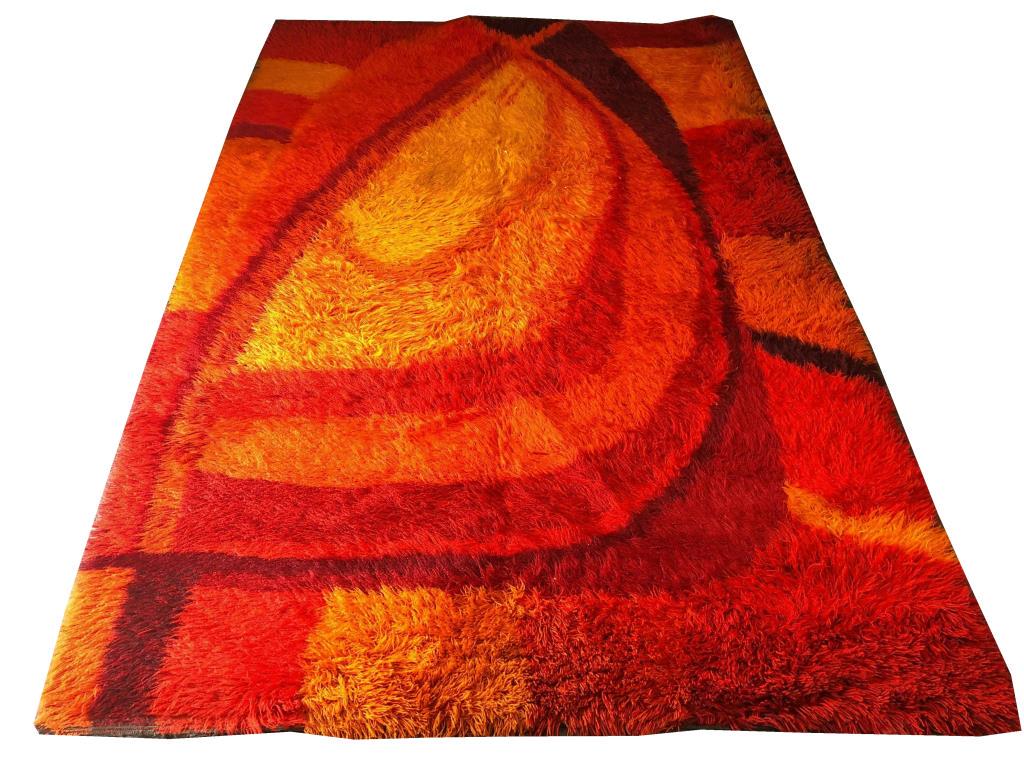 Scandinavian Rya Shag Pile Rug, 10' x 6' (1 of 4)