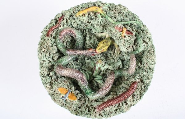 Jose Cunha Palissy Ware Plate 19th C. Portugal