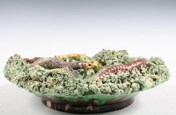 Jose Cunha Palissy Ware Plate 19th C. Portugal - 4