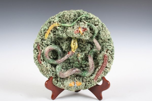 Jose Cunha Palissy Ware Plate 19th C. Portugal - 5