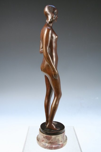 Bronze Nude Sculpture by S. Moselsio 20th C. - 4