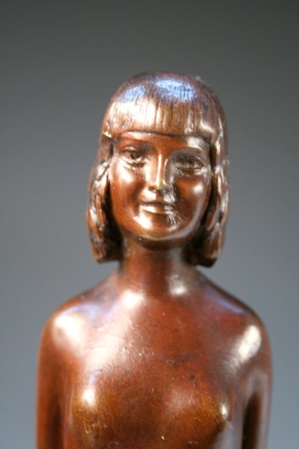 Bronze Nude Sculpture by S. Moselsio 20th C. - 5