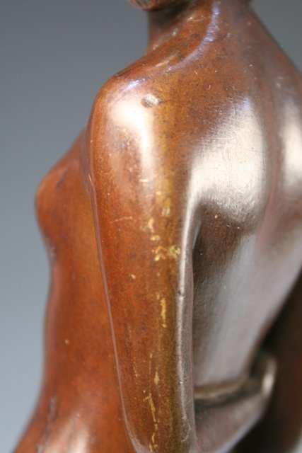 Bronze Nude Sculpture by S. Moselsio 20th C. - 7