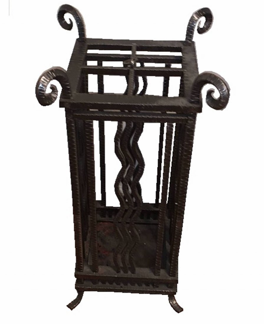 Edgar Brandt Style Wrought Iron Umbrella Stand (1 of 7)