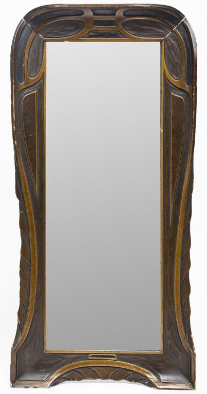 Art Nouveau Carved Wall Mirror (1 of 4)