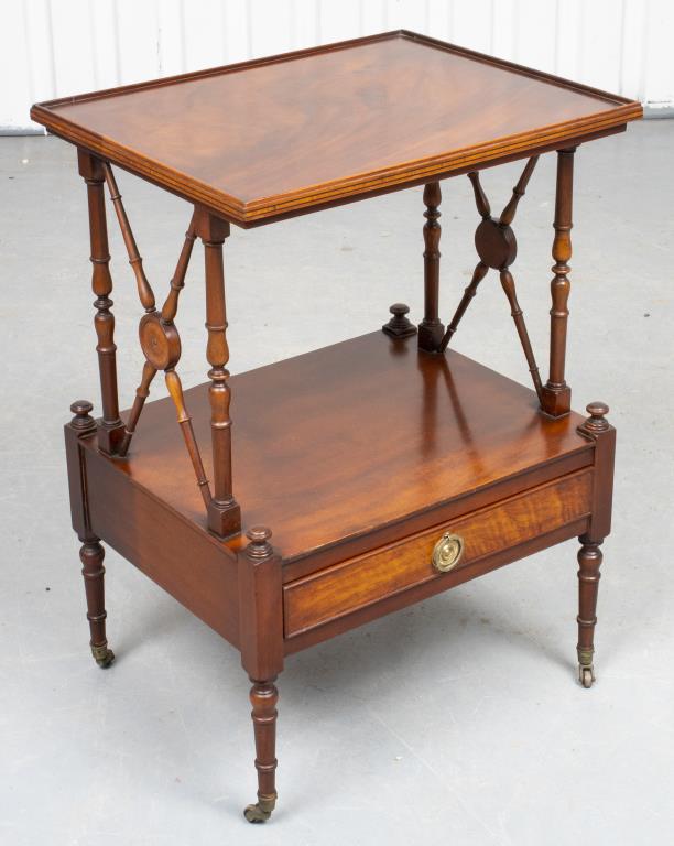 Regency Style Mahogany Two Tier Table (1 of 8)