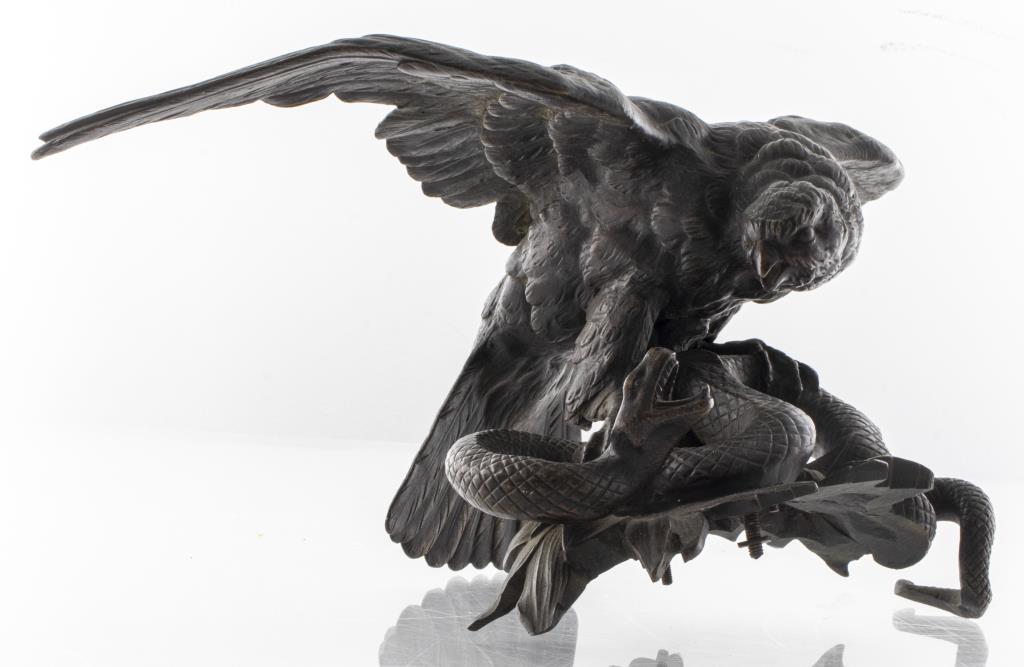 Animalier Bronze Model Of An Eagle And Snake (1 of 10)
