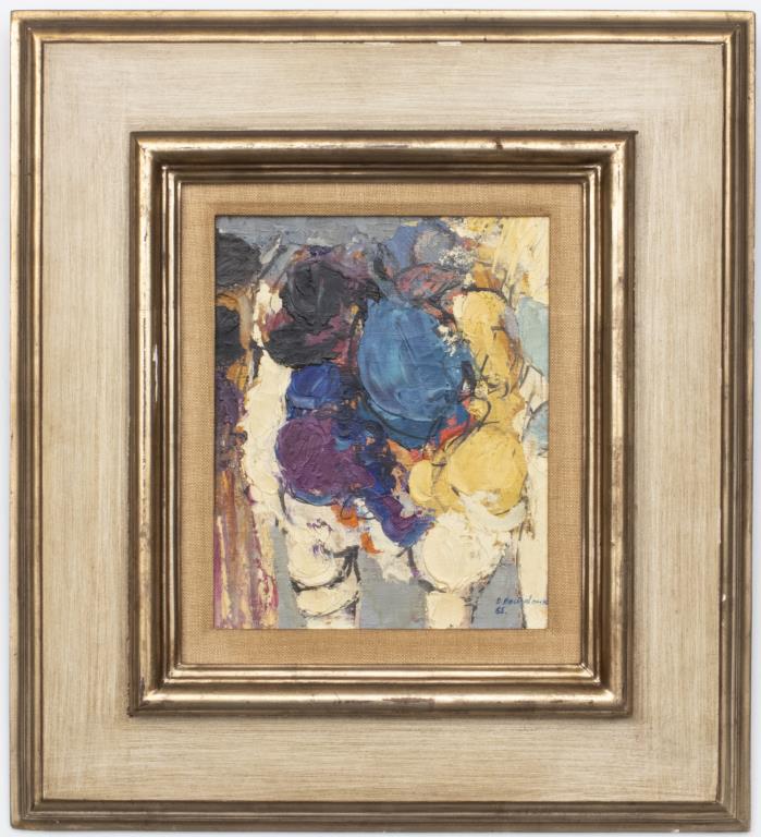Denise Bourdouxhe Abstract Oil on Canvas, 1965 (1 of 17)