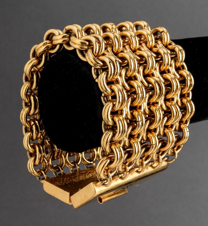 Karl Lagerfeld Five-Row Gold-Tone Chain Bracelet (1 of 3)