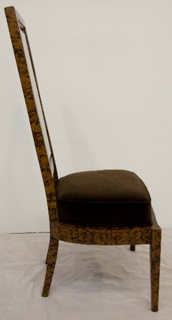 Set of 8 Tortoise-Shell Dining Chairs ca. 1970 - 5