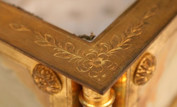 French Neo-Classical Onyx Brass Porcelain Box - 5