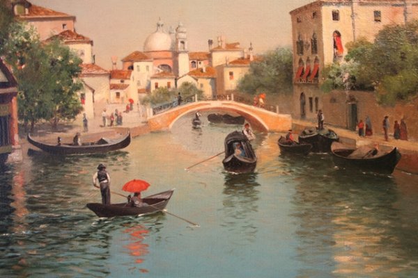"Squero Di San Trovaso, Venice" Oil Sheppard - 4
