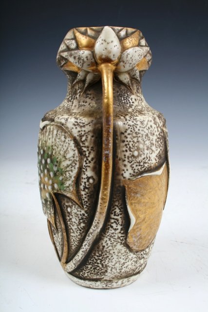 Wahliss Nouveau Amphora w/Applied White Jewels - 2