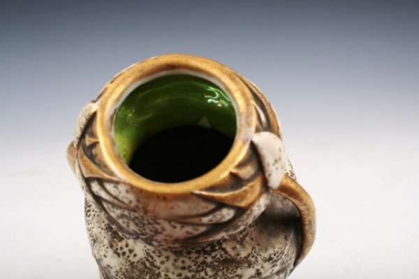 Wahliss Nouveau Amphora w/Applied White Jewels - 4