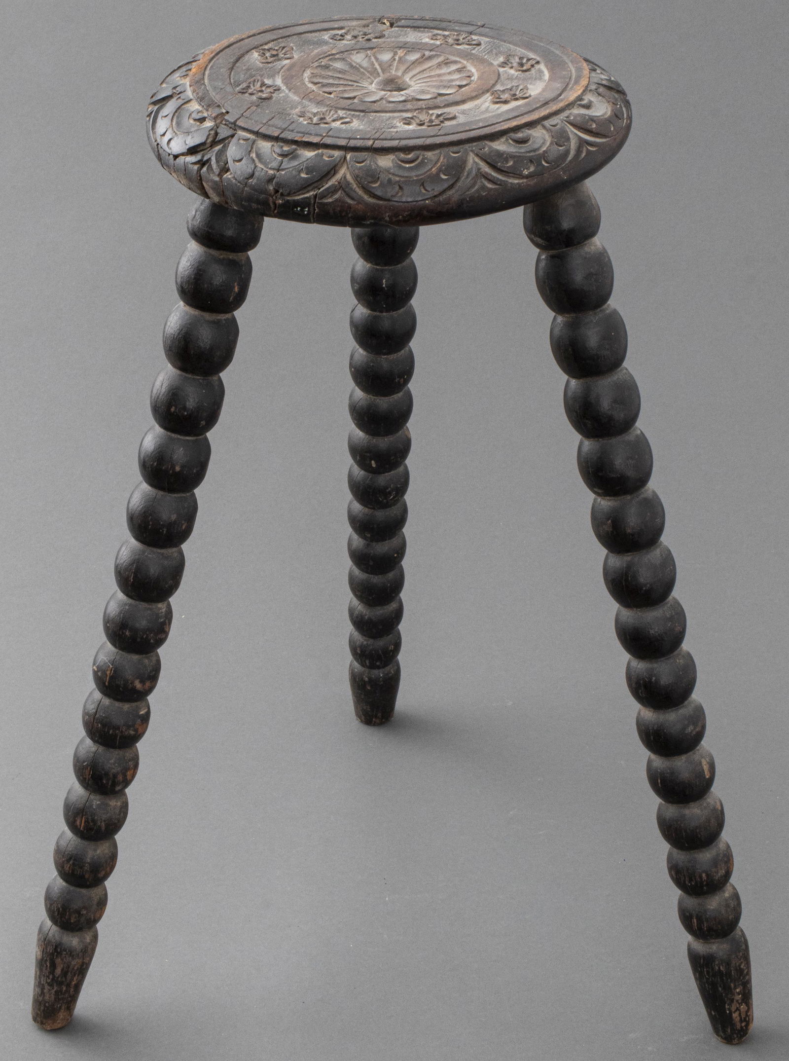 Victorian Carved Oak Stool (1 of 8)