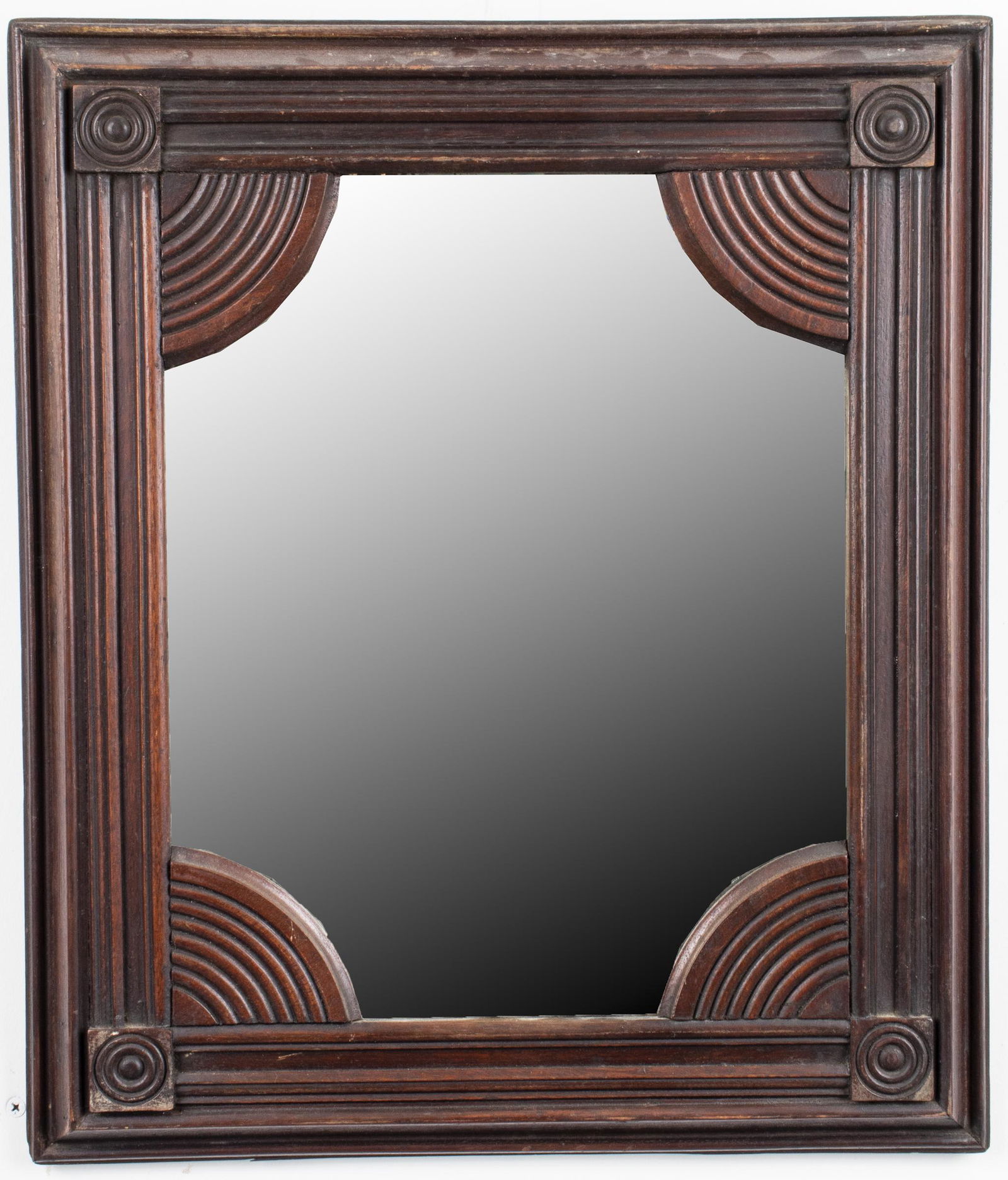 Beveled Mirror in Arts & Crafts Wood Frame (1 of 3)
