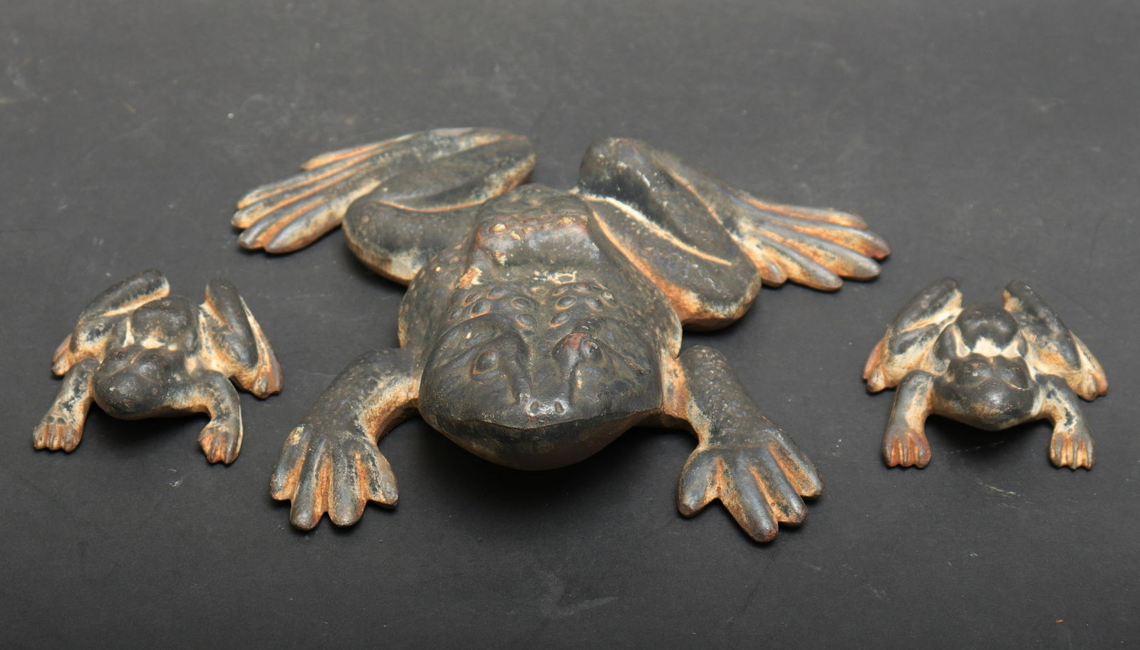 Cast Iron Frog Sculptures, Group of 3 (1 of 5)