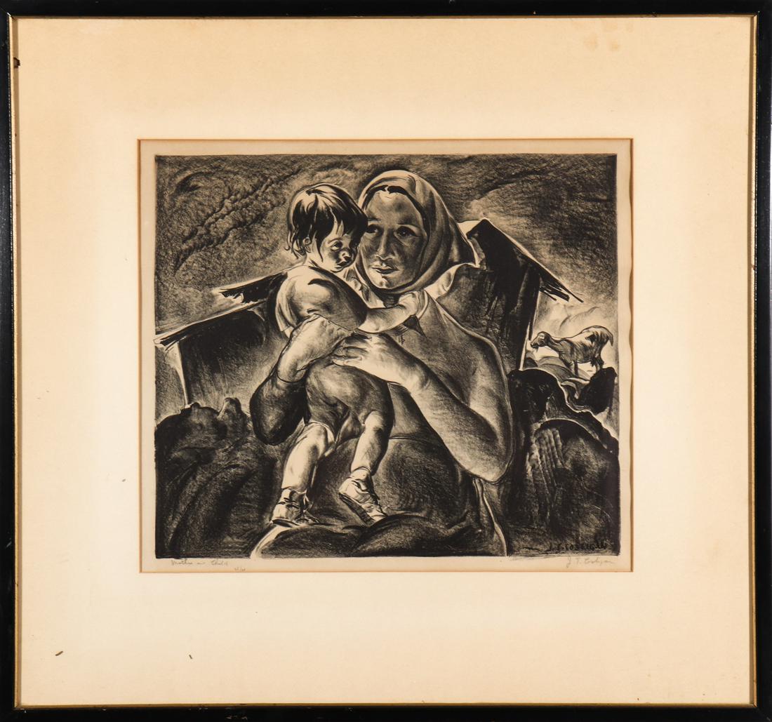John Edward Costigan “Mother And Child” Etching (1 of 5)