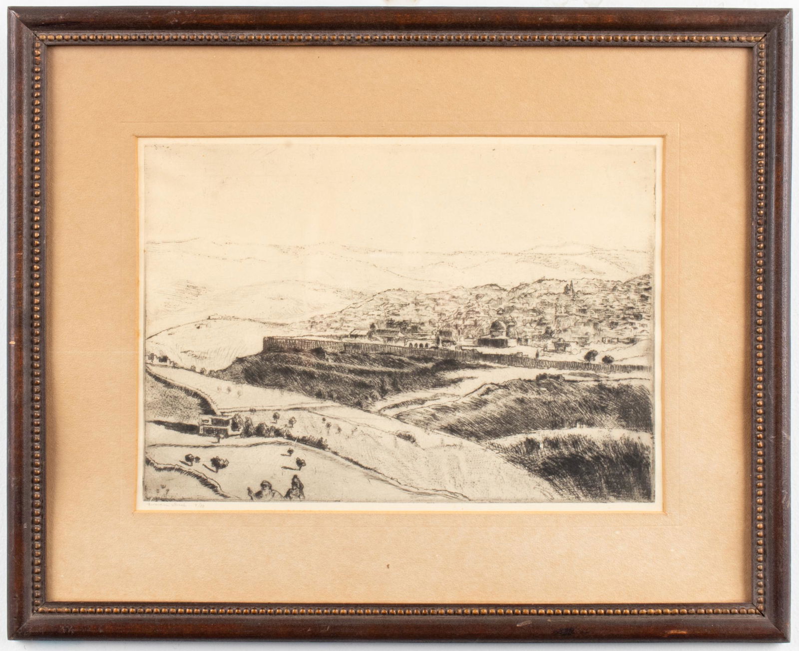 Hermann Struck "Scene of City on Hill" Etching (1 of 6)