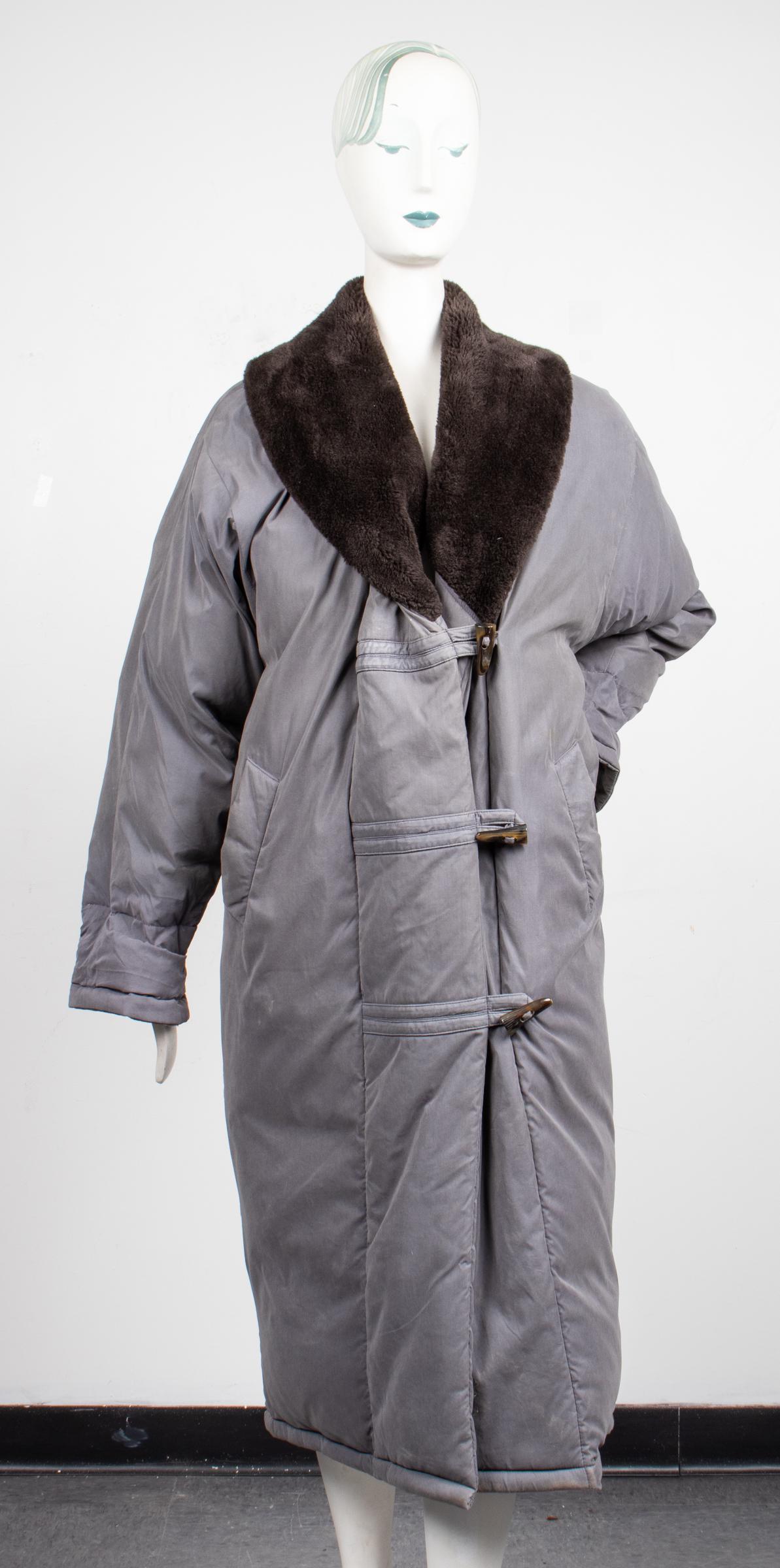 Bill Blass Puffy Duffel Coat With Faux Fur Collar (1 of 11)
