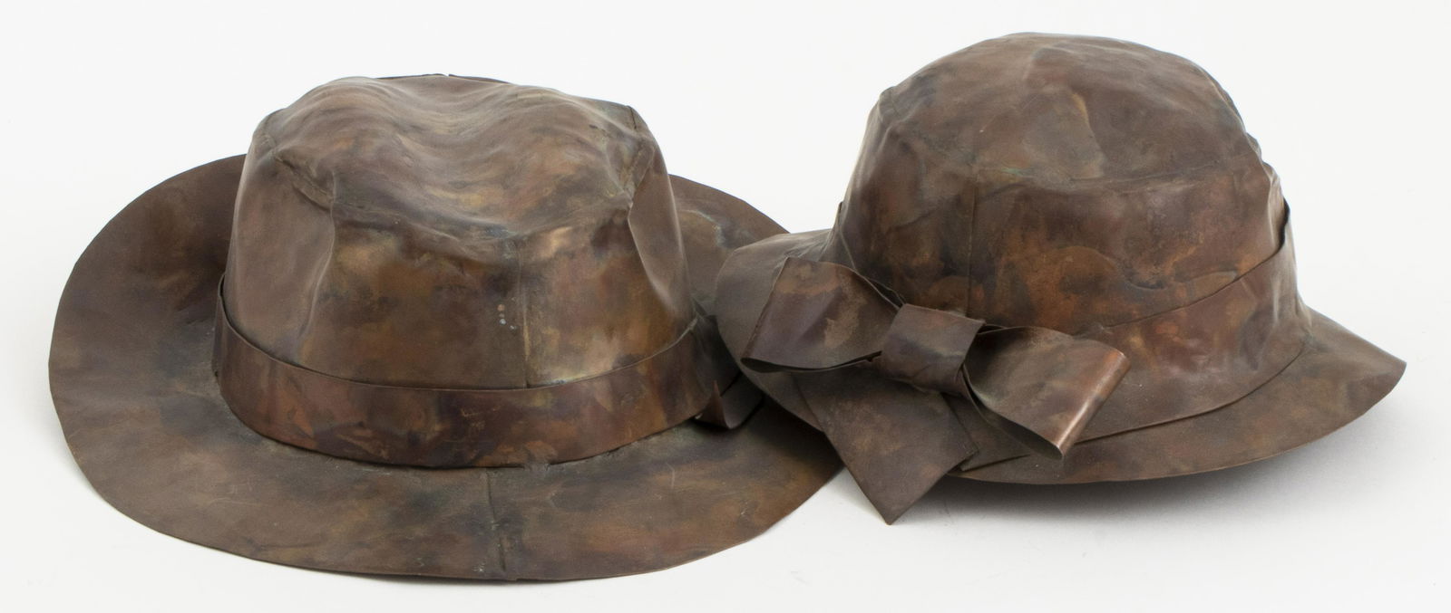 Mexican Decorative Copper Hats, 2 PCS (1 of 4)