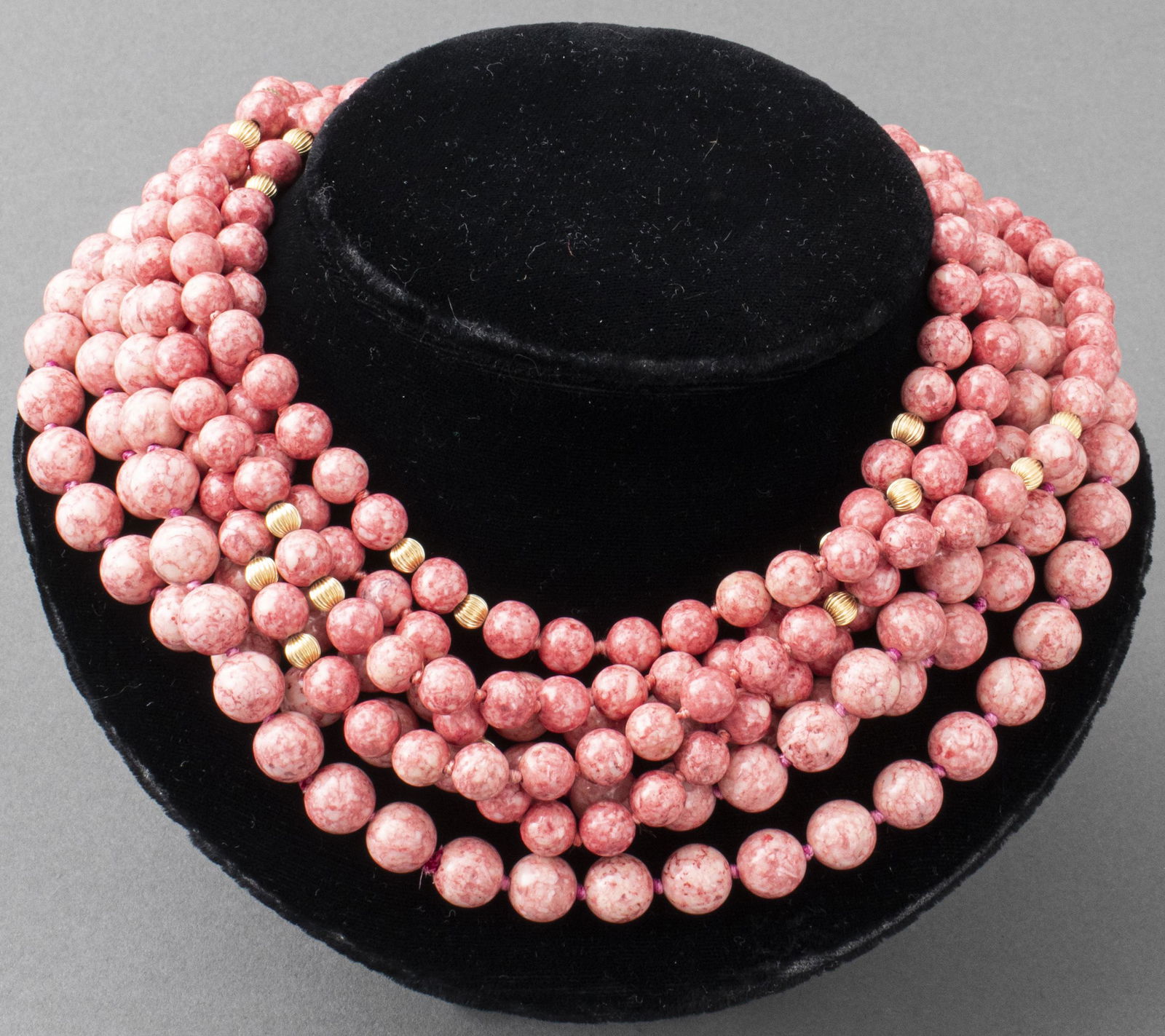 Long Pink Dyed Quartz Beaded Necklaces, 2 (1 of 5)