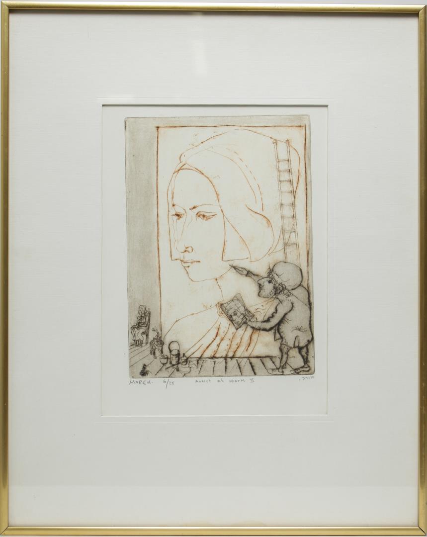 Mordecai Moreh (Israeli, b. 1937)- Etching (1 of 4)