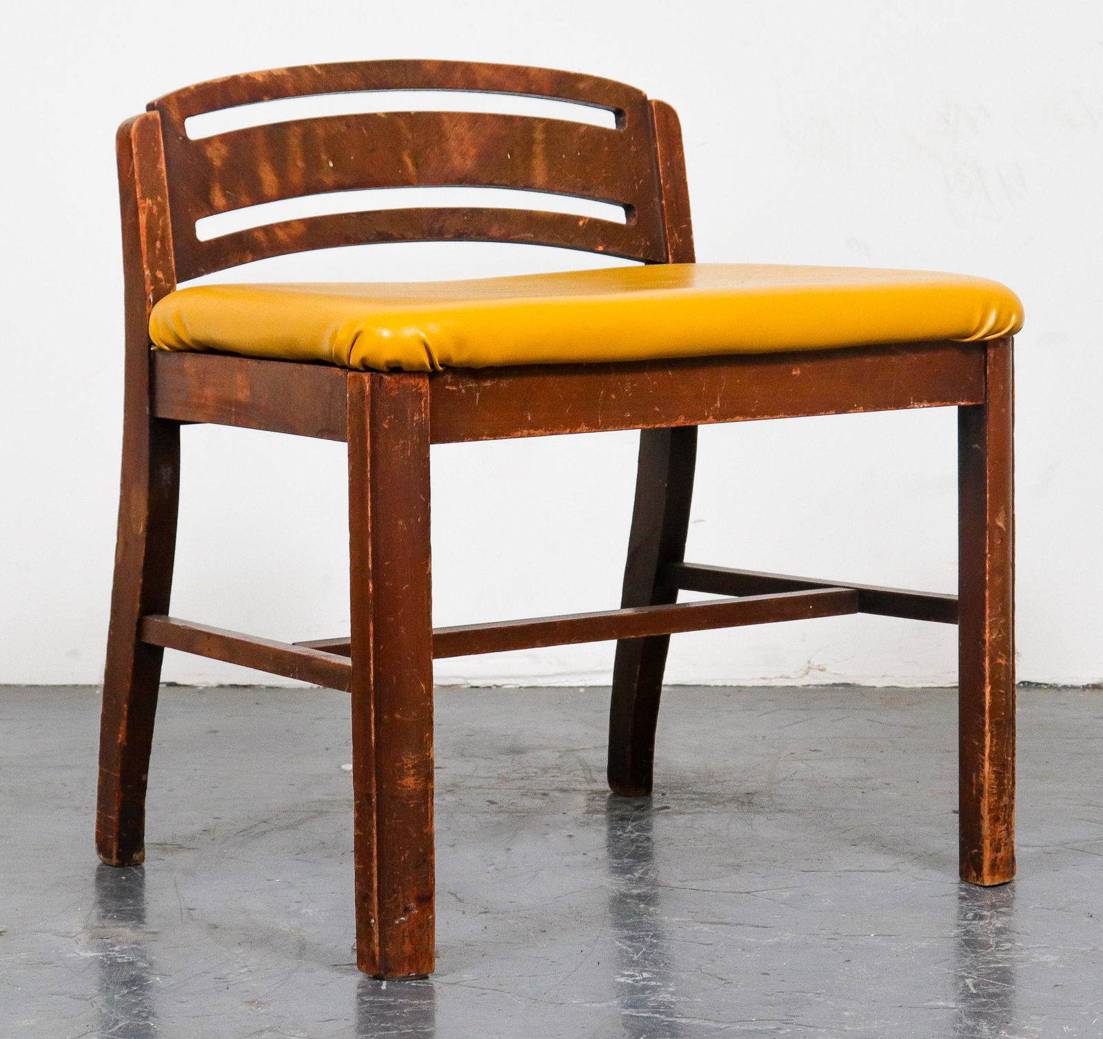 Mid-Century Modern Wooden Low-Back Chair (1 of 6)
