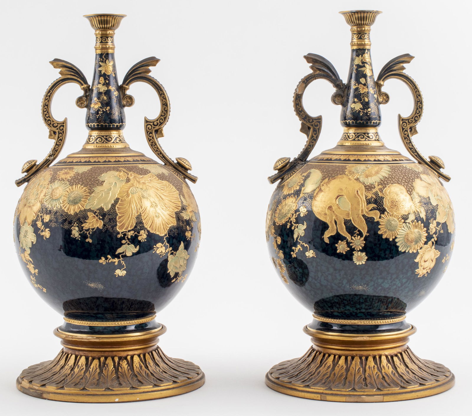 Royal Crown Derby Porcelain Vases, Pair (1 of 11)