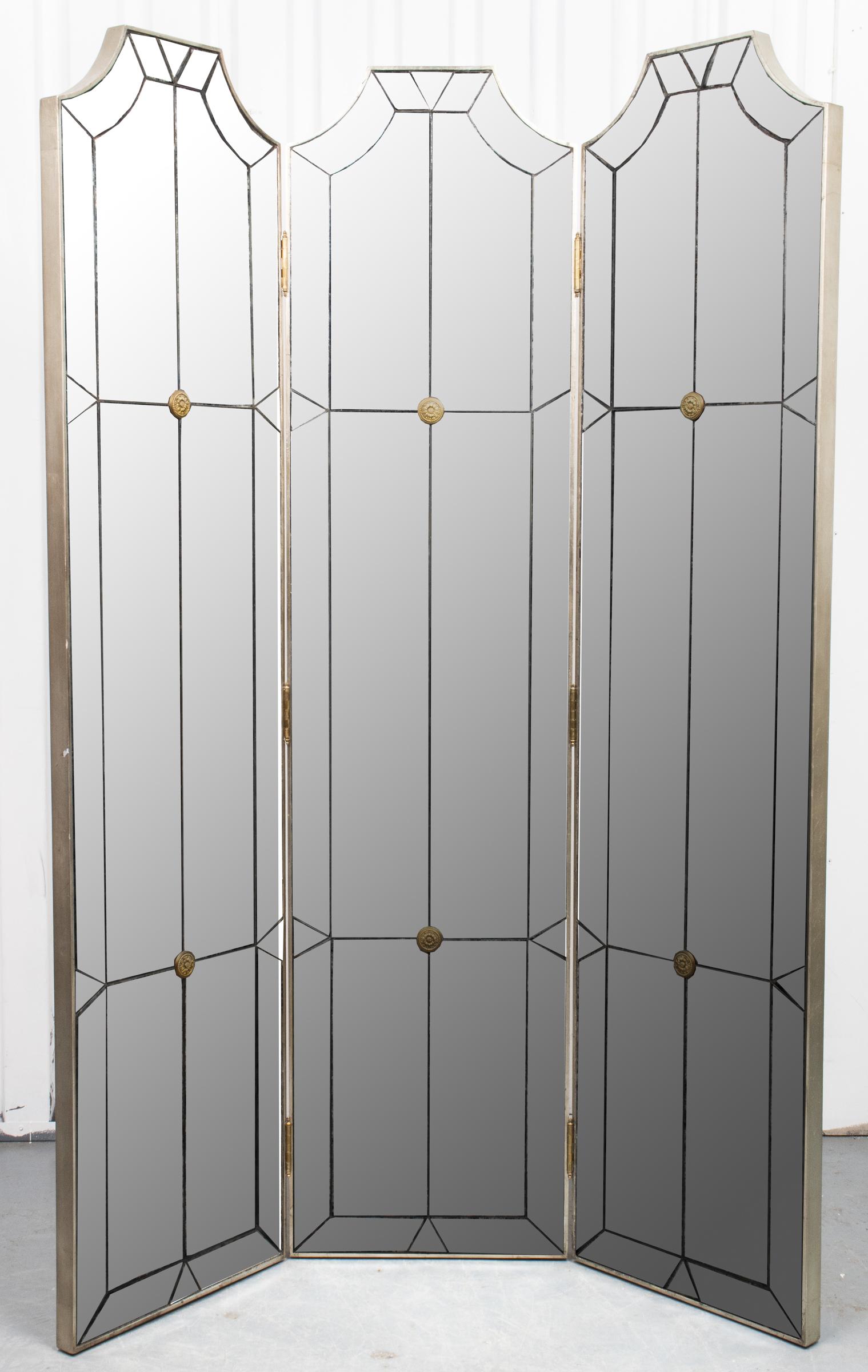 Italian Neoclassical Style Mirrored Floor Screen (1 of 7)