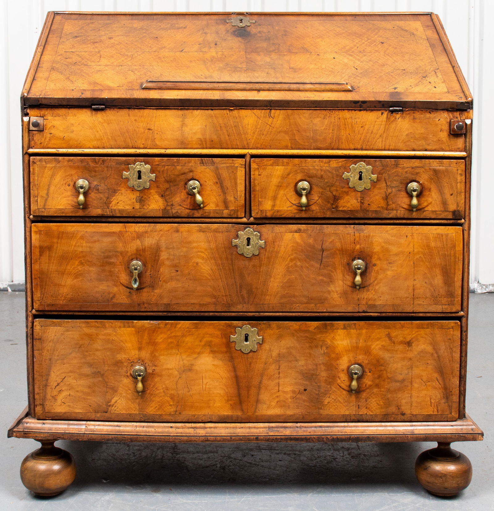 William And Mary Walnut Slant Front Desk (1 of 10)